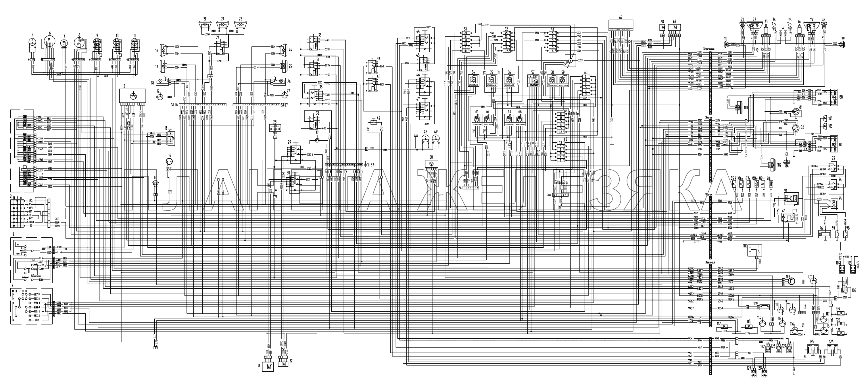 Схема электрооборудования УРАЛ-44202-0511-58